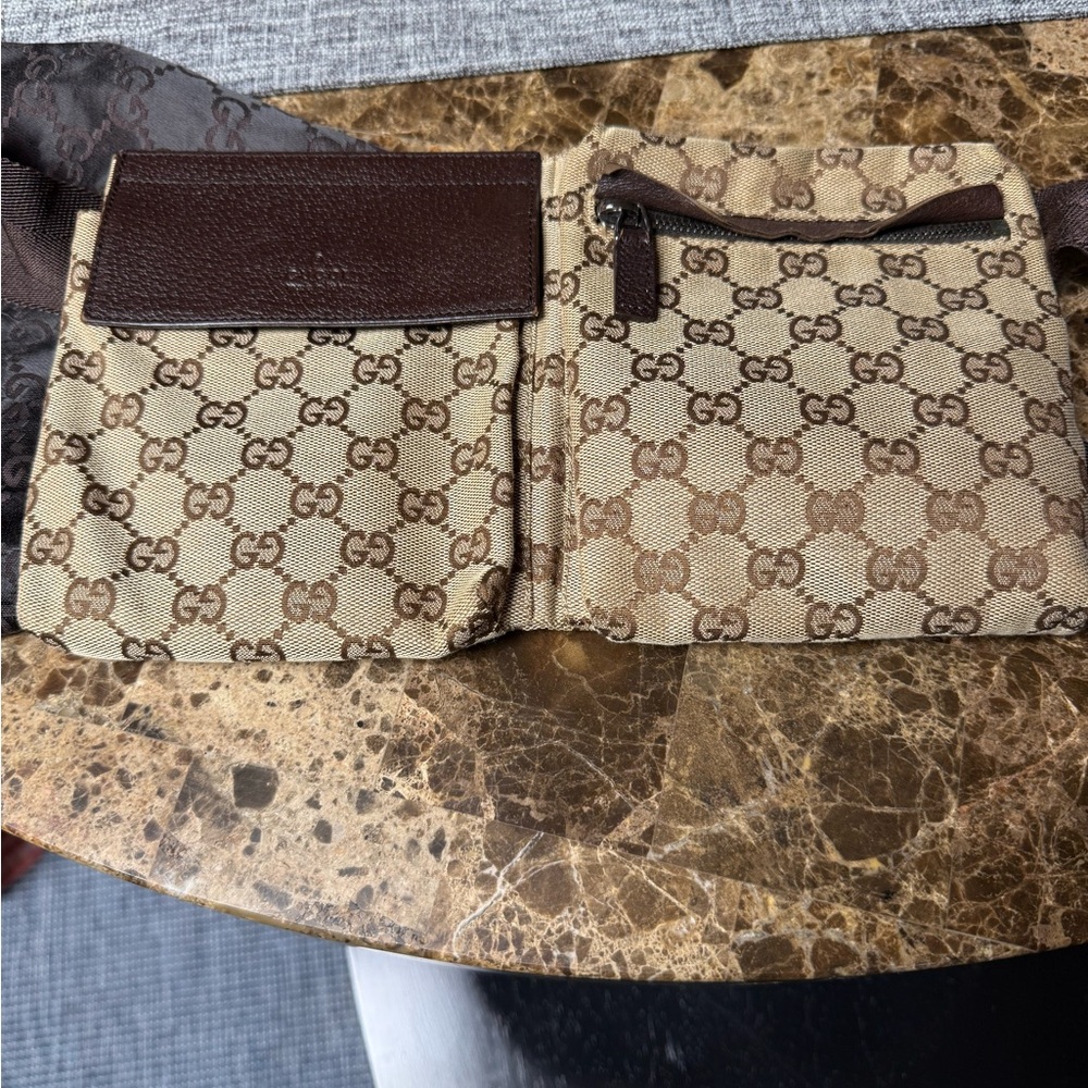 Gucci Beige and Brown Belt Bag